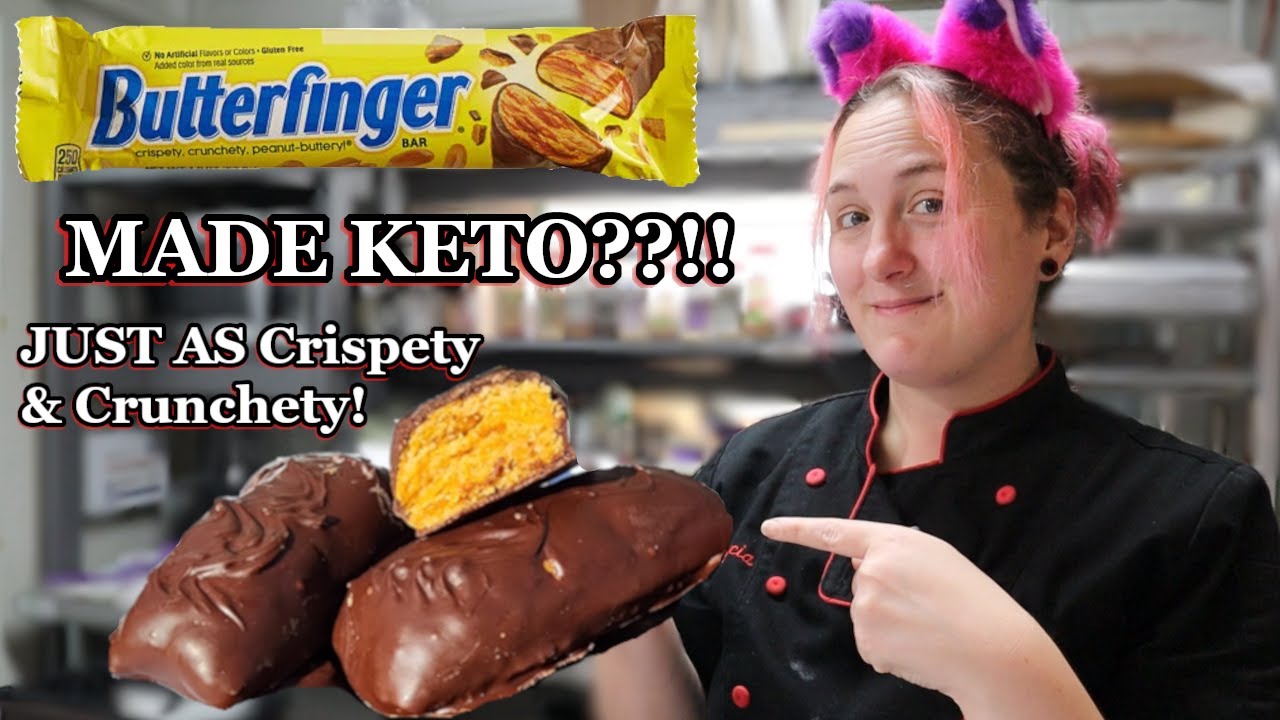 YouTube post by @KetoUpgrade for Perfect Keto. Caption reads: How to Make Amazingly Crunchy Sugar Free Candy....