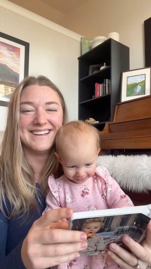 Instagram post by @itsmadelineroberts for Artifact Uprising. Caption reads: Fun fact, I went to college for songwriting. I....