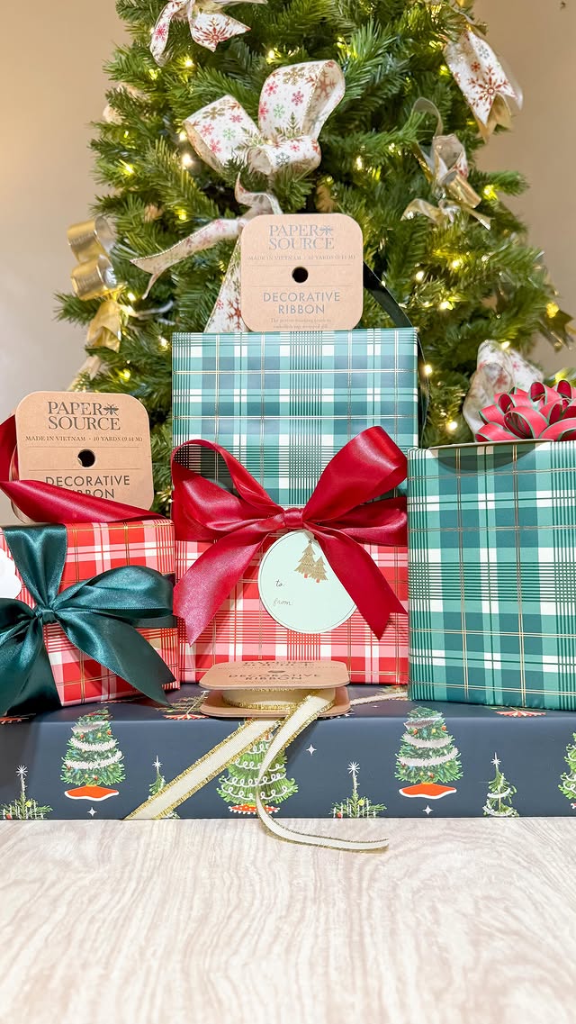 Instagram post by @wrappinqueen for Paper Source. Caption reads: [...] wrapping essentials at your local....