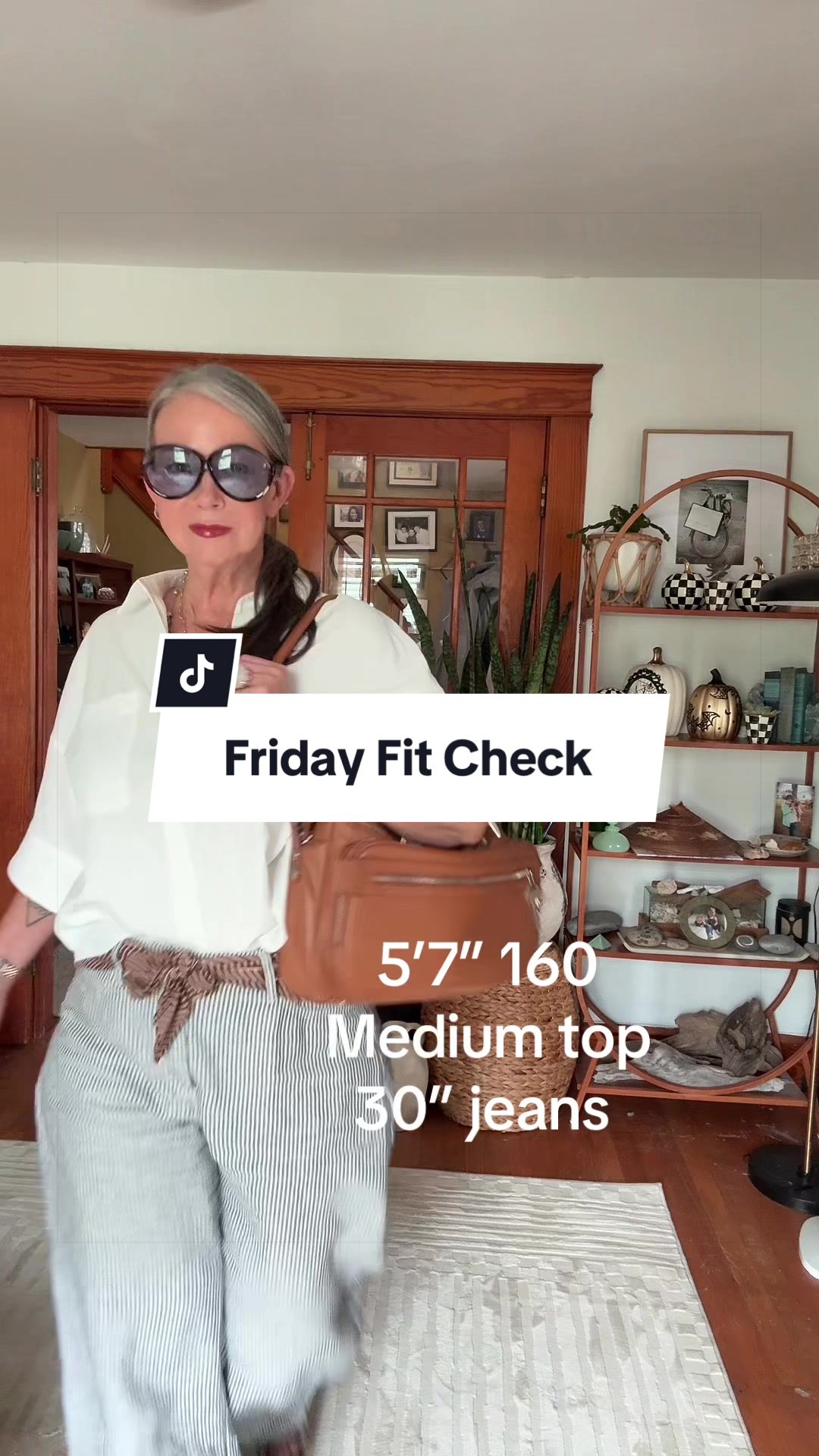 TikTok post by @aestheticaleestyles for Ettika. Caption reads: [...] #over50fashion @Gap @Ettika @Cicy Bell....