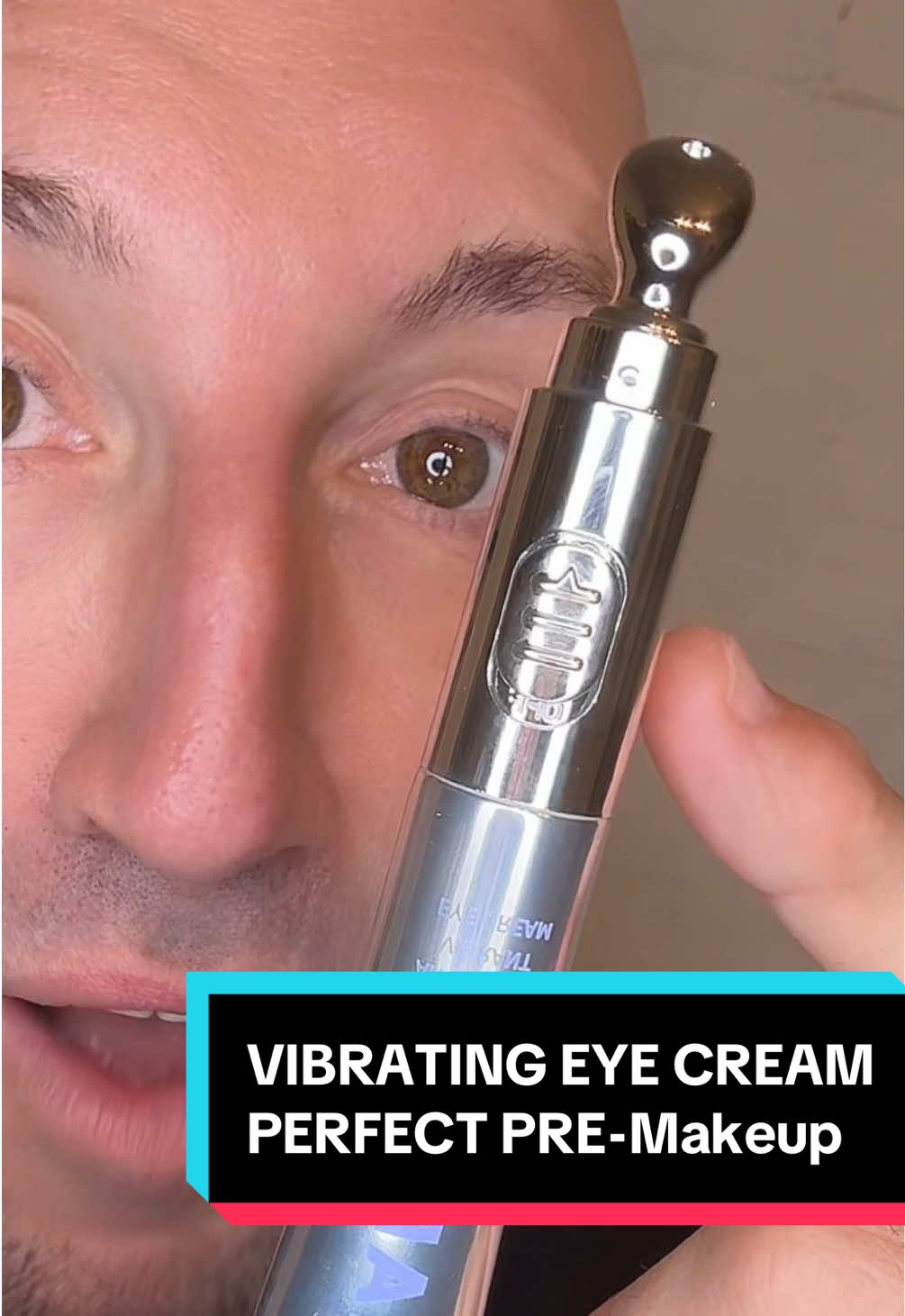 TikTok post by @victorcembellin for Chillab. Caption reads: [...] #beautytips #agelessbeauty #eyecream....