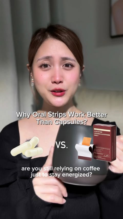 Instagram post by @trixjoyalcanar for Esther Formula. Caption reads: [...] Strips Work Better Than Capsules?....