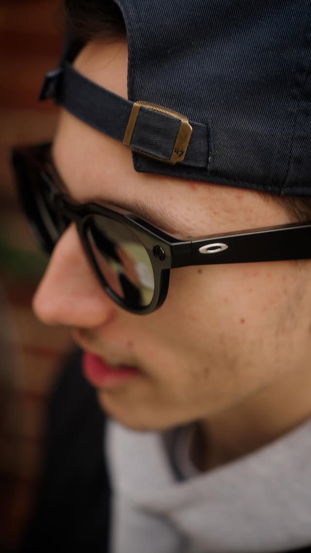 Instagram post by @maxmezofitness for Best Buy. Caption reads: The @oakleymeta HSTN glasses have been a solid....