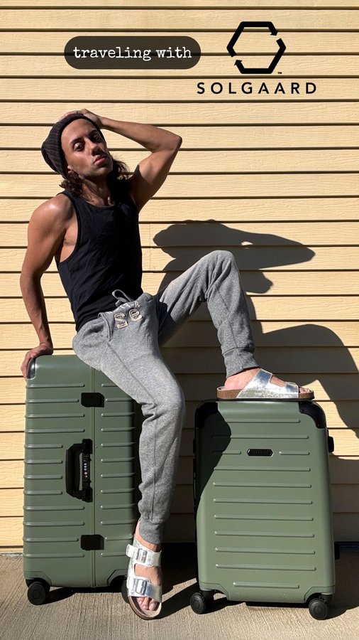 Instagram post by @sssourabh for Solgaard. Caption reads: overpacking with my entire closet with @solgaard....