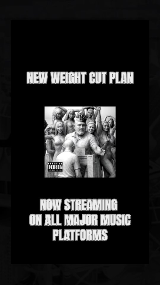 Instagram post by @davidpotterig for TIDAL. Caption reads: New Weight Cut Plan. First single off....
