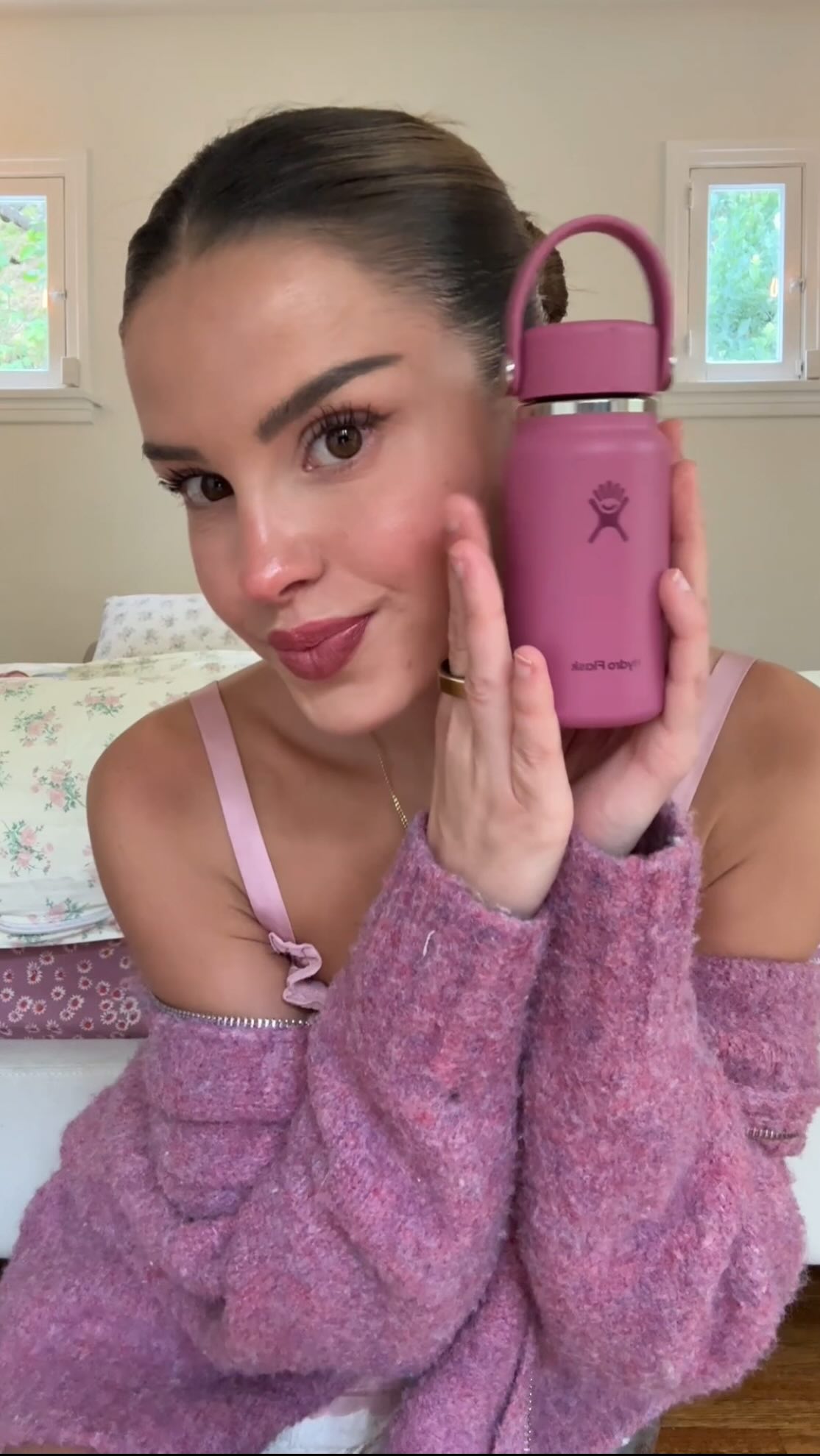 Instagram post by @lyssielooloo for Hydro Flask. Caption reads: Meet the CUTEST thing that’s actually coming with....