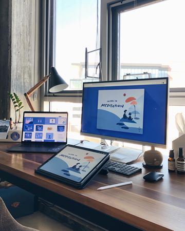 Instagram post by @mimizchao for WeTransfer. Caption reads: [...] setup lately :) Thanks to Paste by....