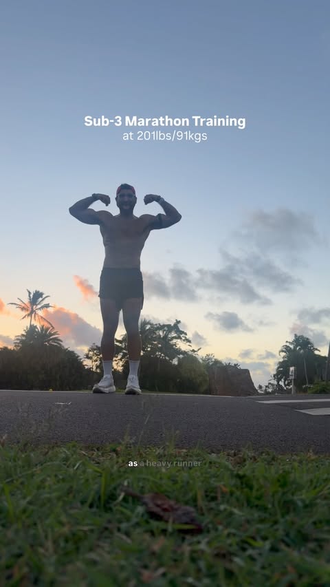 Instagram post by @shervinshares for Runna. Caption reads: [...] #marathontraining #marathonprep....