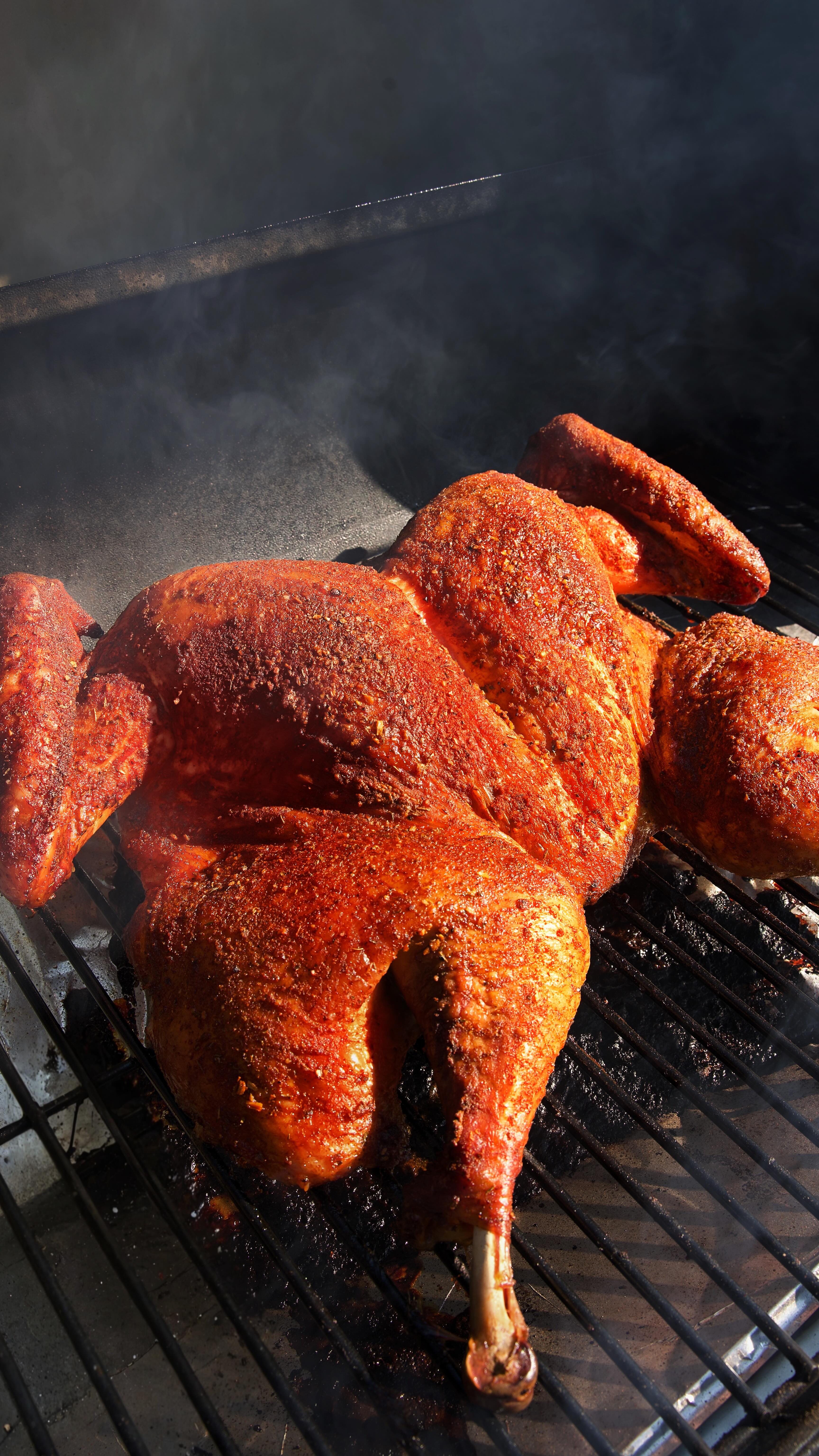 Instagram post by @thatsavagekitchen for Traeger Grills. Caption reads: Smoked Thanksgiving Turkey

With Thanksgiving....