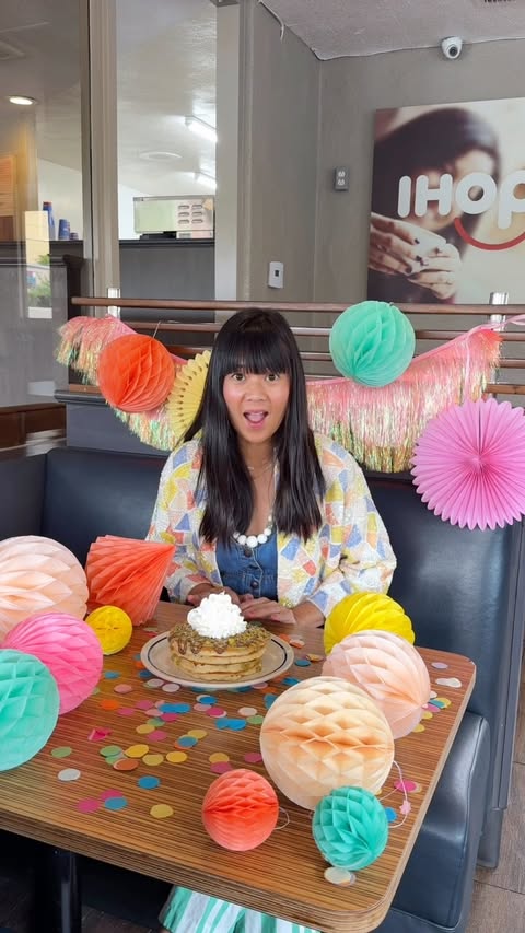 Instagram post by @ohjoy for IHOP. Caption reads: [...] becomes an instant party with these new....