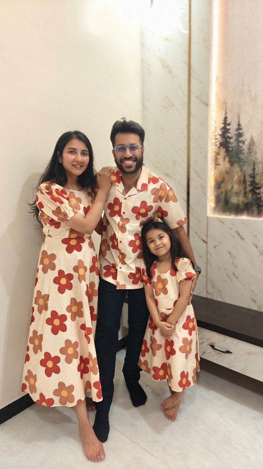 Instagram post by @baby_lovers_ind for Nykaa Fashion. Caption reads: The florence Family outfit is all about twining....