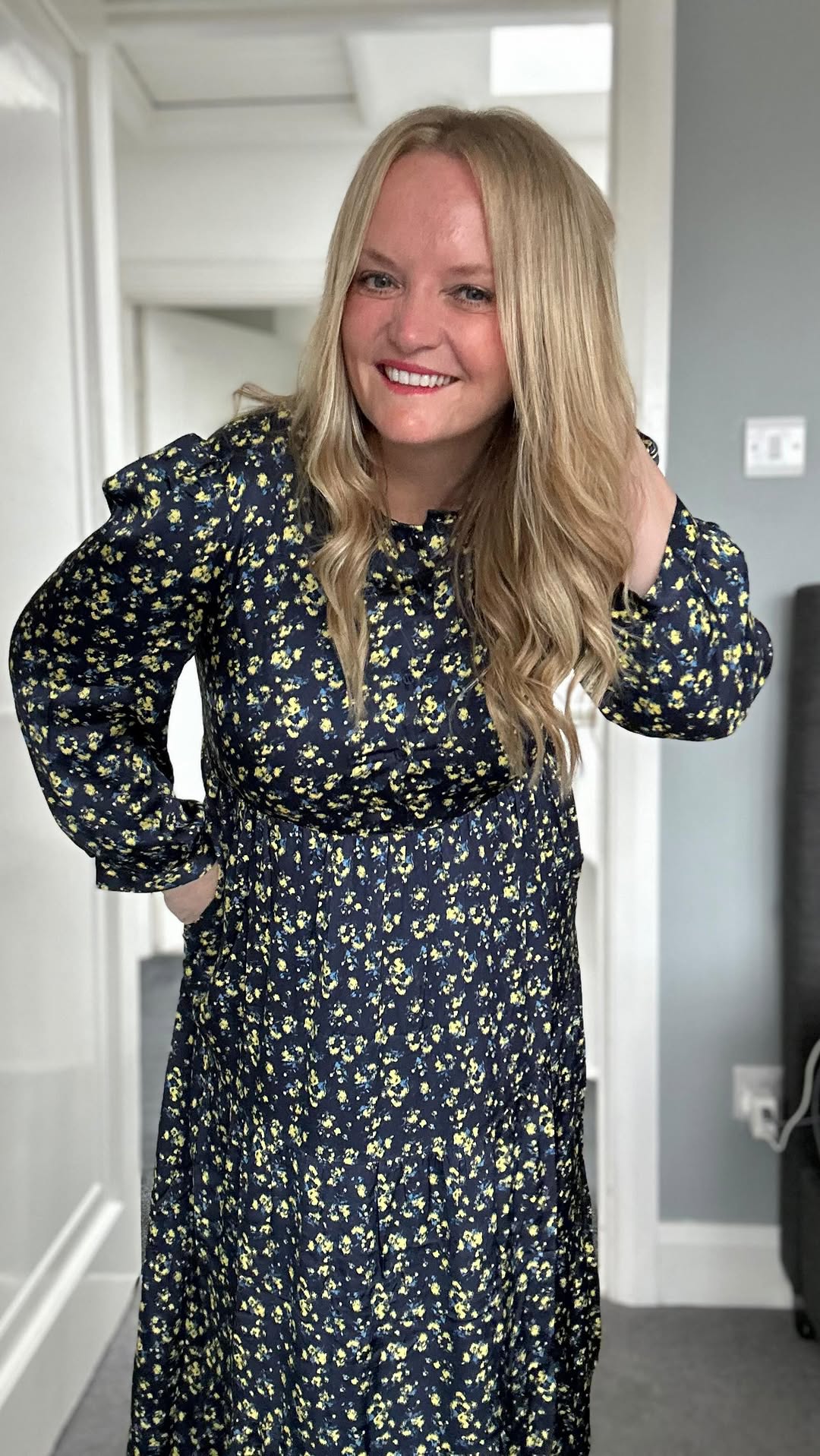 Instagram post by @dress_loving_mama for Baukjen. Caption reads: .
Unbox and try on with me the new Purnita....