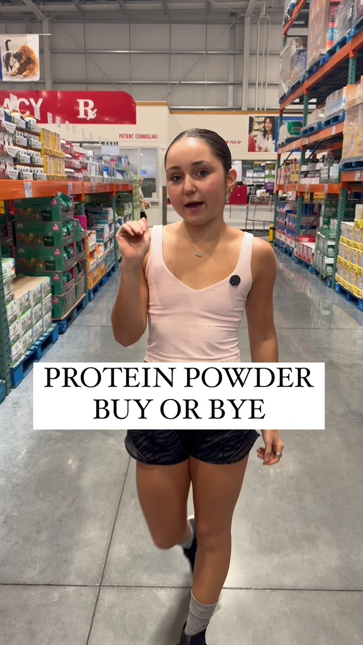 Instagram post by @lexinoelv for Ascent Protein. Caption reads: Protein powder at costco buy💵 or bye 👋🏼....