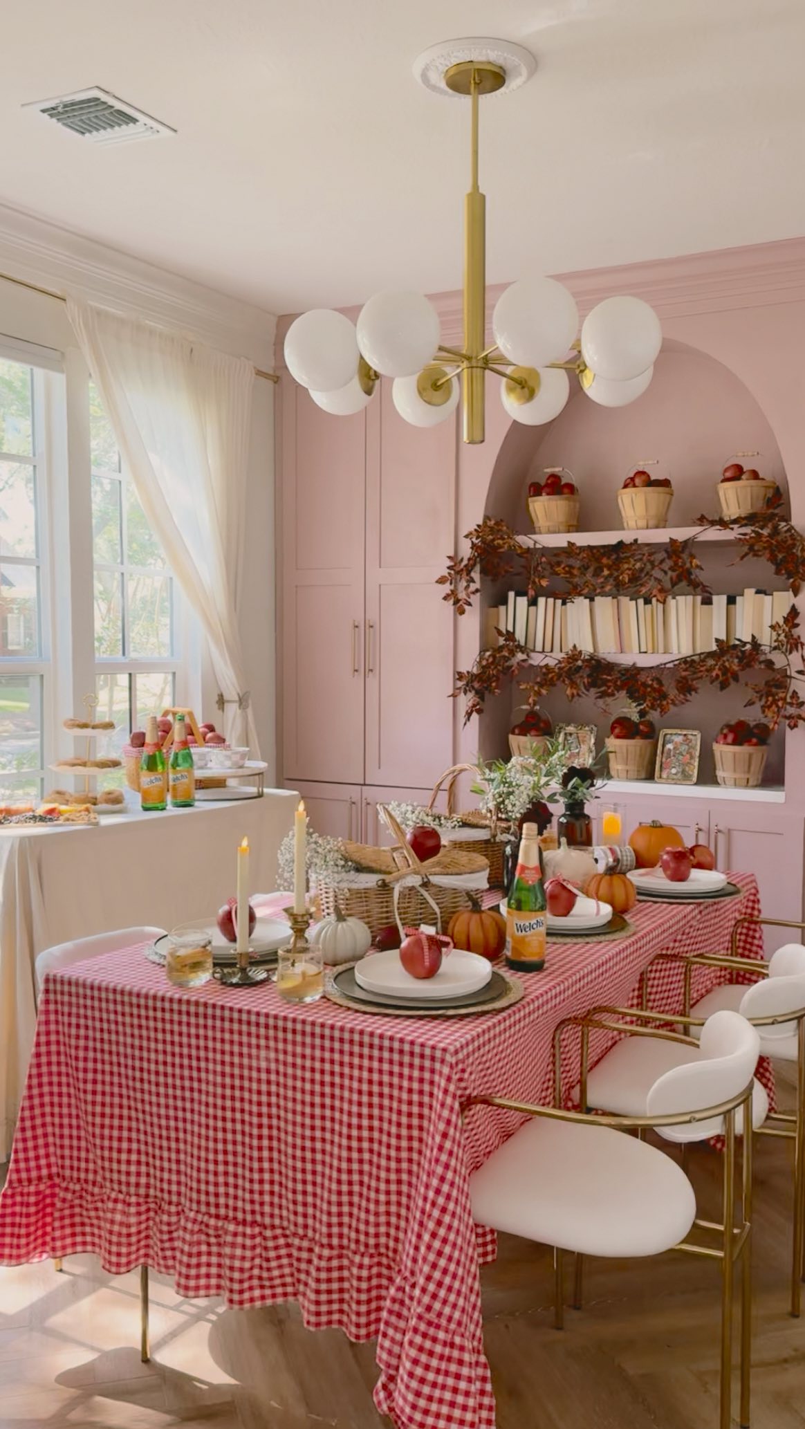 Instagram post by @astoldbymichelle for Welch's. Caption reads: Are you more of a pumpkin or apple fall? I hosted....