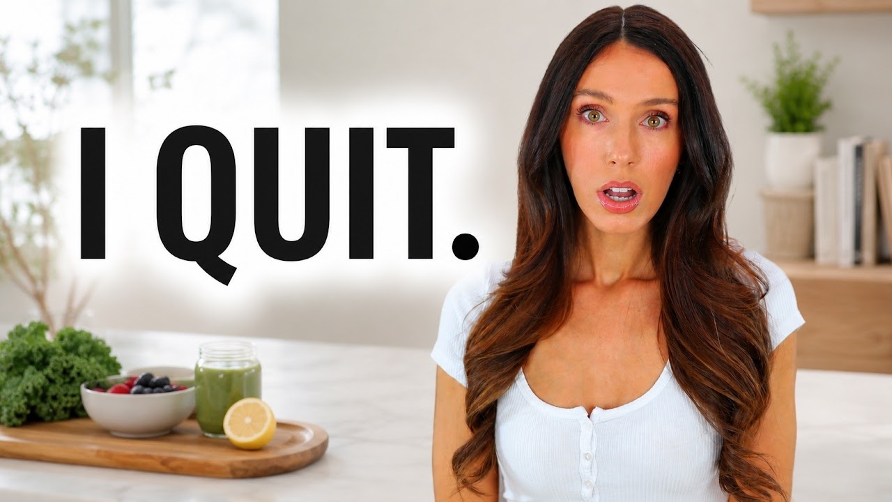 YouTube post by @SheaWhitney for Linha Niina Secrets. Caption reads: 9 “Healthy” Habits I QUIT… and Felt Better!.