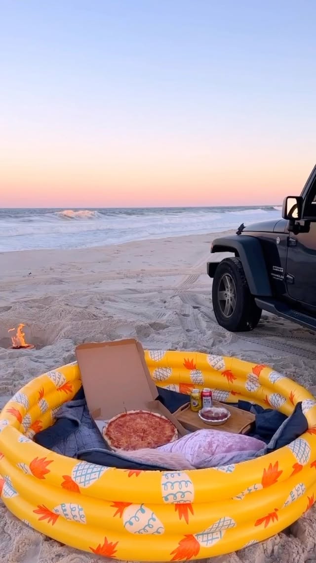 Instagram post by @tc.travels for Hopwtr. Caption reads: Date night anyone?! 🌹🌊🍻

We brought our @hopwtr....