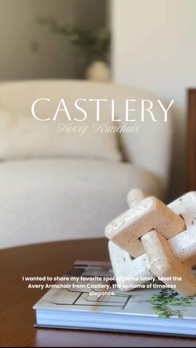 Instagram post by @dilamiraco for Castlery. Caption reads: I am absolutely in love with my new Avery
Armchair....