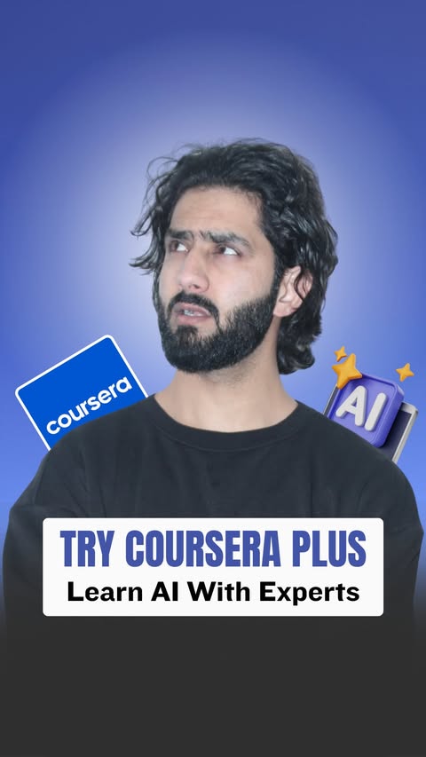 Instagram post by @aasifcodes for Coursera. Caption reads: #CourseraPartner If you want to start your journey....