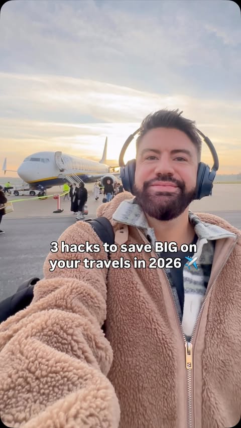 Instagram post by @mistercarrington for Skyscanner. Caption reads: [...] planning my 2026 travels EARLY with....