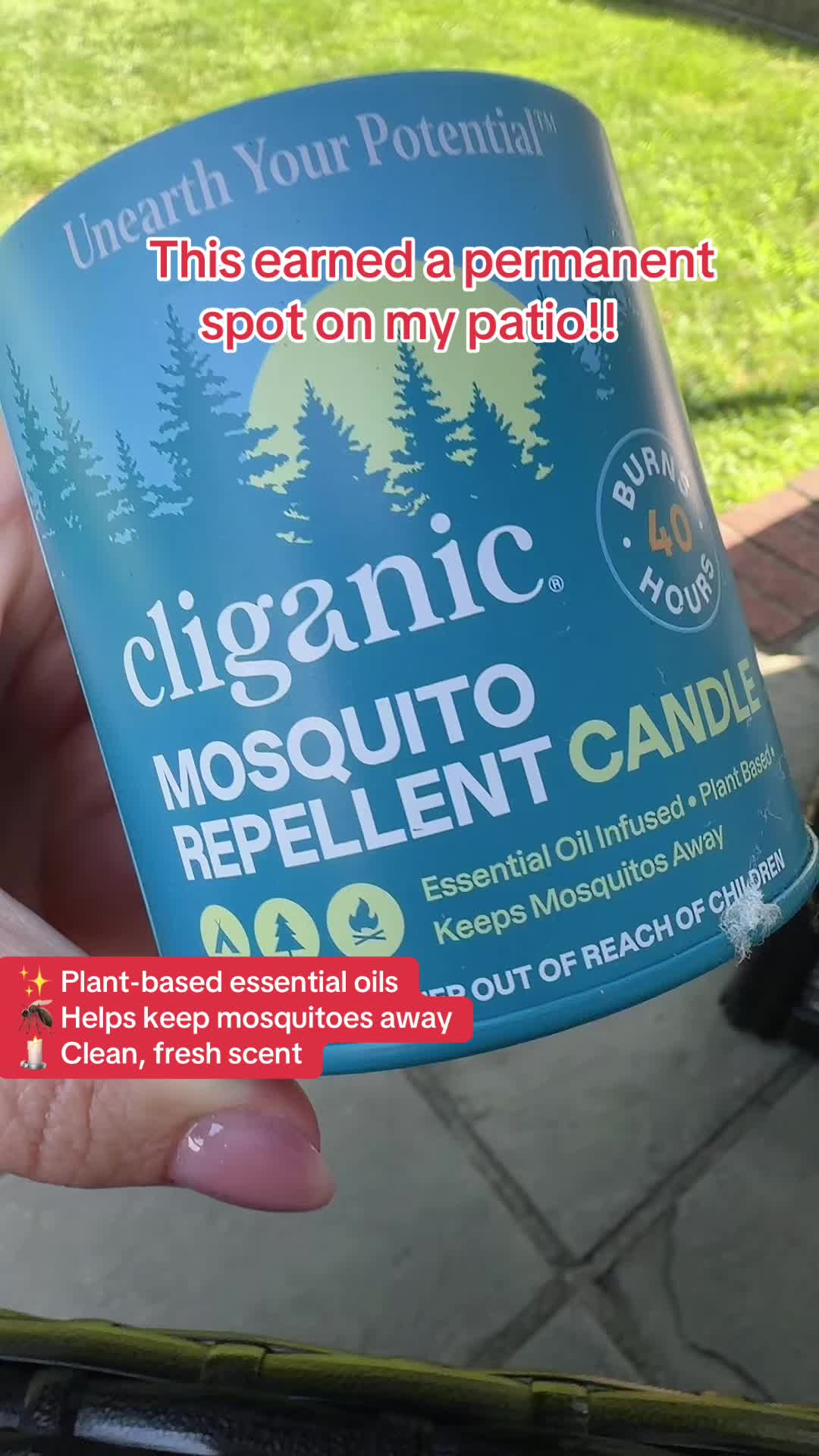 TikTok post by @kristinleigh976 for Cliganic. Caption reads: [...] constantly swatting mosquitoes. 🌿🦟....