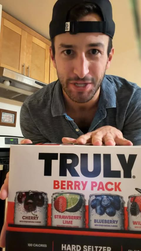 Instagram post by @itspatrickjohnson for Truly Hard Seltzer. Caption reads: sometimes you show your friends your favorite....