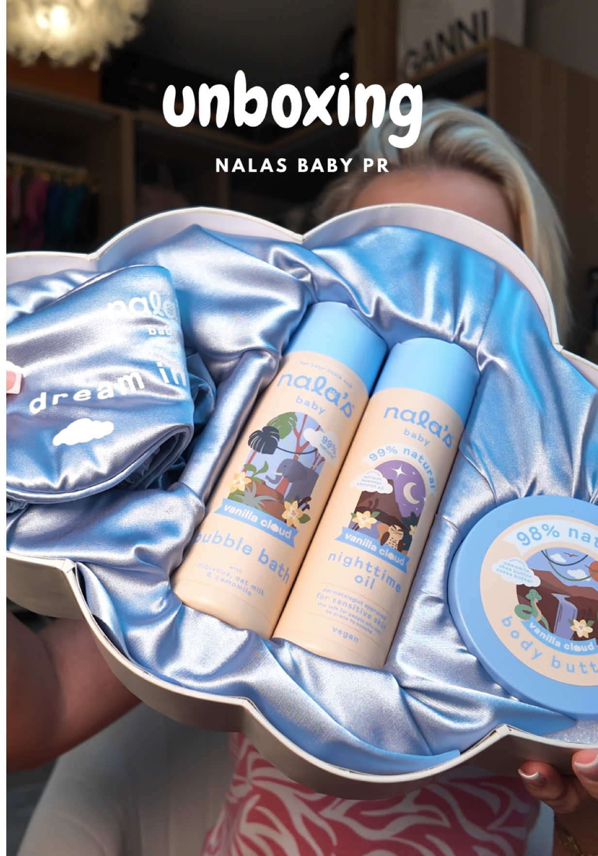 TikTok post by @_annawilliams for Nala’s Baby. Caption reads: I’m obsessed with this PR parcel should I do more....