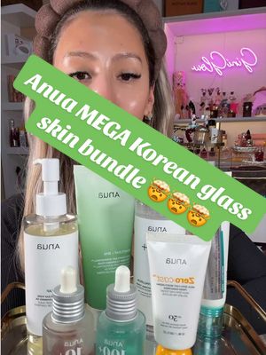 TikTok post by @giniglow for Anua Store US. Caption reads: [...] Results may vary. @anua_global @Anua Store....