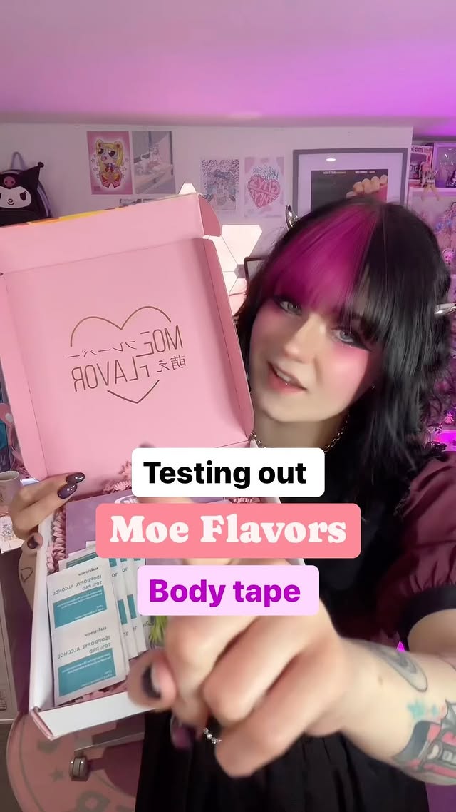 Instagram post by @addyharajuku for MoeFlavor. Caption reads: Lets test out @moeflavor new Jiggle Defender body....