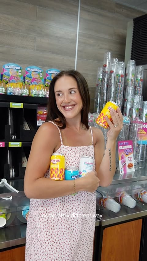 Instagram post by @shaybellevie for 7-ELEVEN. Caption reads: [...] flavours with NEW Slurpee Soda from....