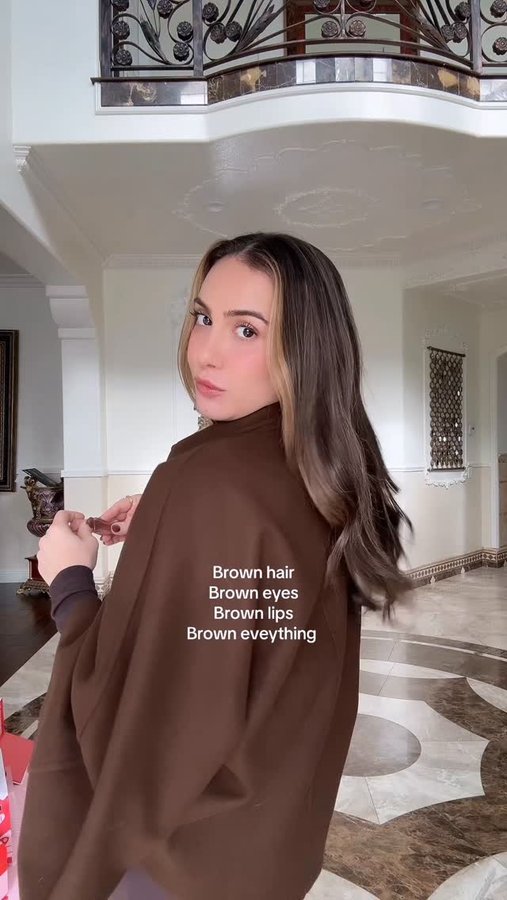 Instagram post by @serenehesri for Gisou. Caption reads: Obsessed with everything brown and the @gisou lip....