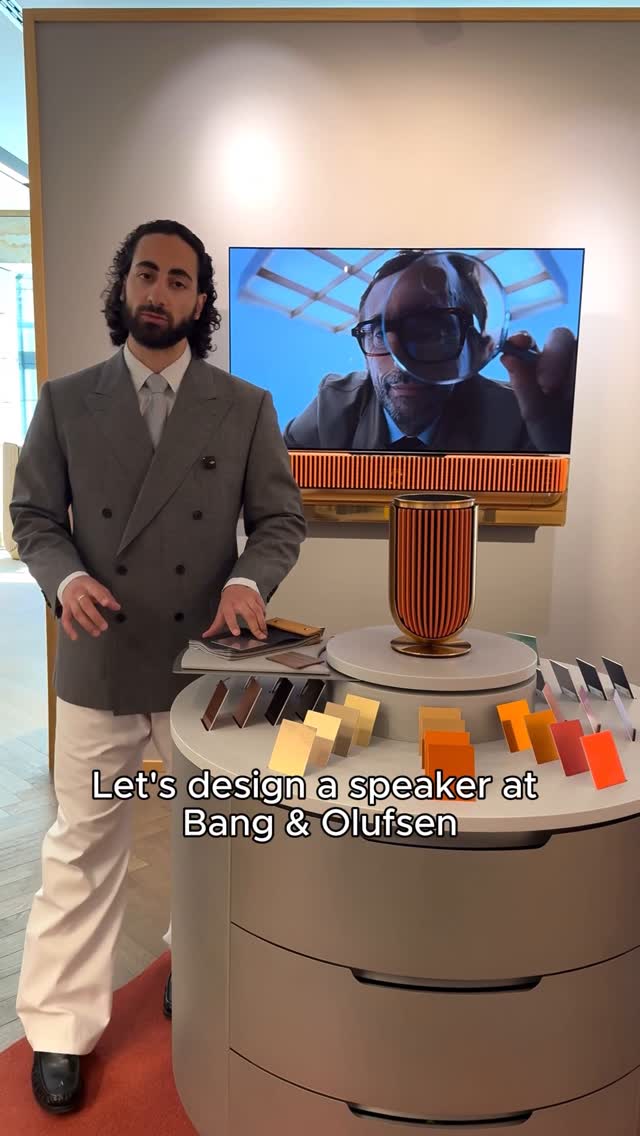 Instagram post by @archdigestsyou for Bang & Olufsen. Caption reads: advertisement / I was invited by @bangolufsen to....