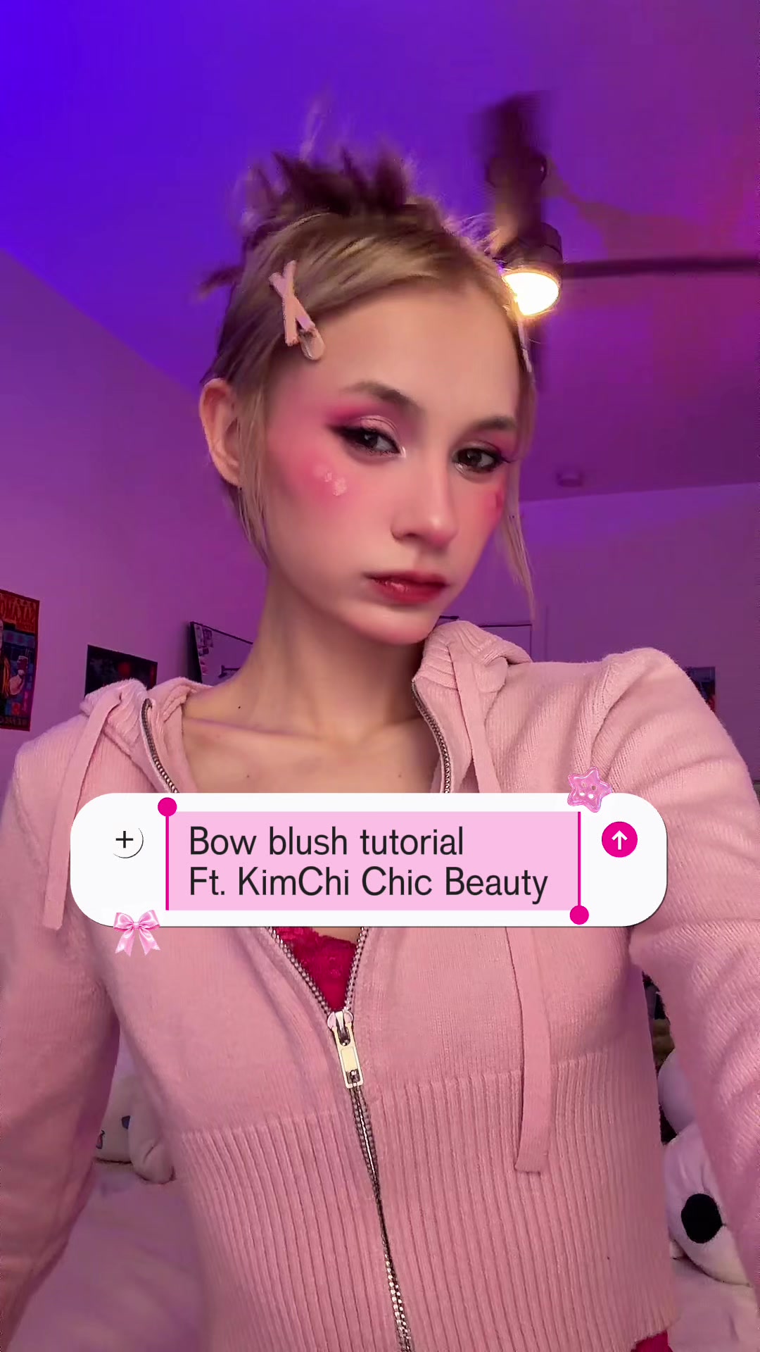 TikTok post by @elissathealien for KimChi Chic Beauty. Caption reads: Makeup tutorial ft @KimChi Chic Beauty Use code:....