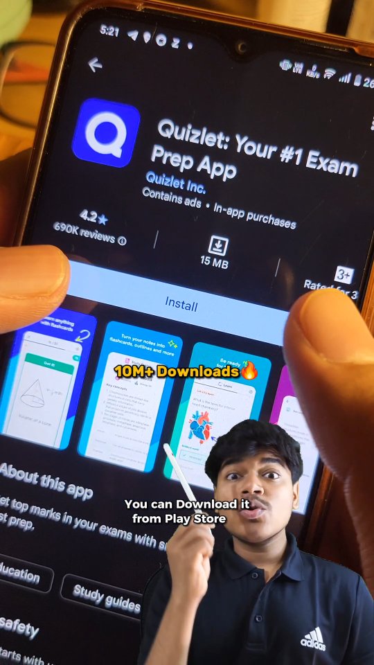 Instagram post by @simpli5yre for Quizlet. Caption reads: Quizlet✅️: must have for NEET Aspirants⚕️
Quizlet....