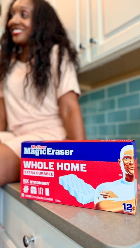 Instagram post by @authenticallyamberblog for Mr. Clean. Caption reads: #mrcleanpartner Honestly, I was a little [...].