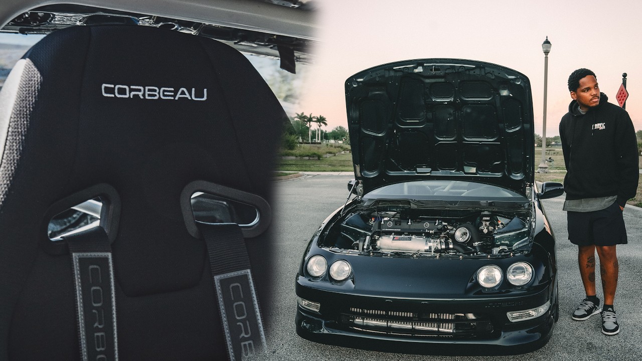 YouTube post by @Zosh for Action Clutch. Caption reads: I BUILT THE PERFECT INTEGRA WITH CORBEAU!.