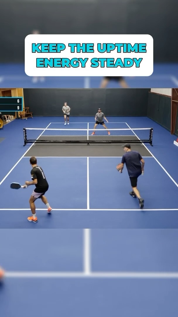 Instagram post by @zanenavratilpickleball for UPTIME Energy. Caption reads: Keeping the energy up and the spills down....