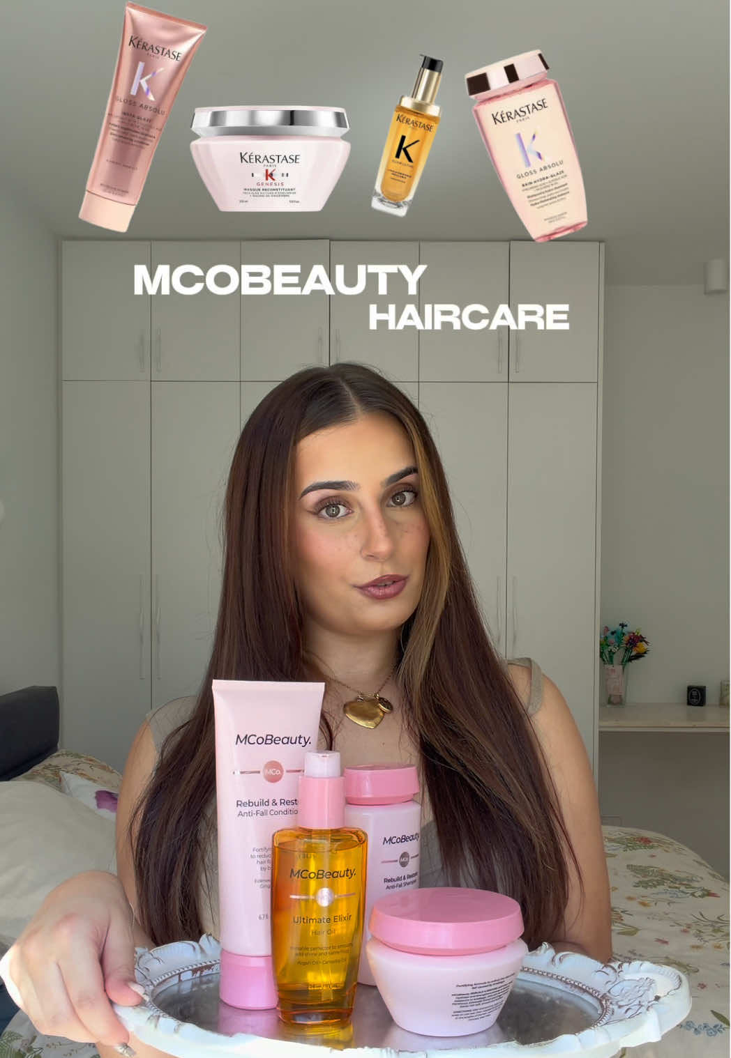 TikTok post by @aneliesetannoui for MCoBeauty. Caption reads: [...] have damaged hair, the new @MCoBeauty hair....