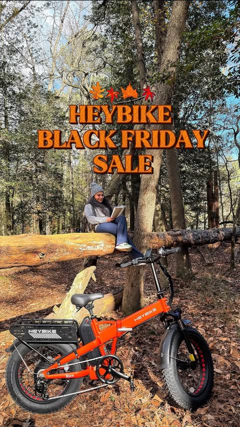 Instagram post by @america.timee for Heybike. Caption reads: [...] traffic and enjoy true freedom with....