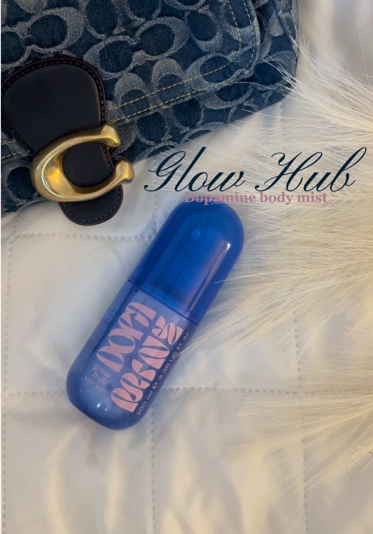 TikTok post by @aimeelynch11 for glow hub. Caption reads: New glow hub body mist!!💘💘 @Glow Hub #glowhub....