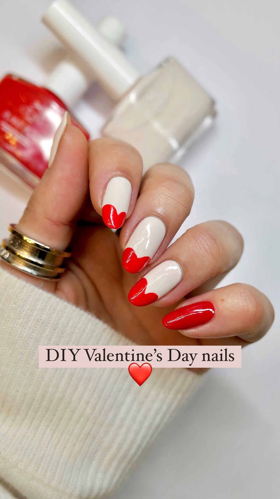 Instagram post by @danaturenails for Ciaté London. Caption reads: How I get the perfect Valentine’s Day nails at....