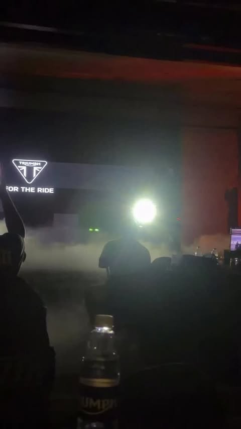 Instagram post by @kithadikiran for Triumph Motorcycles. Caption reads: Witnessed the unveiling of the new Triumph 350cc....