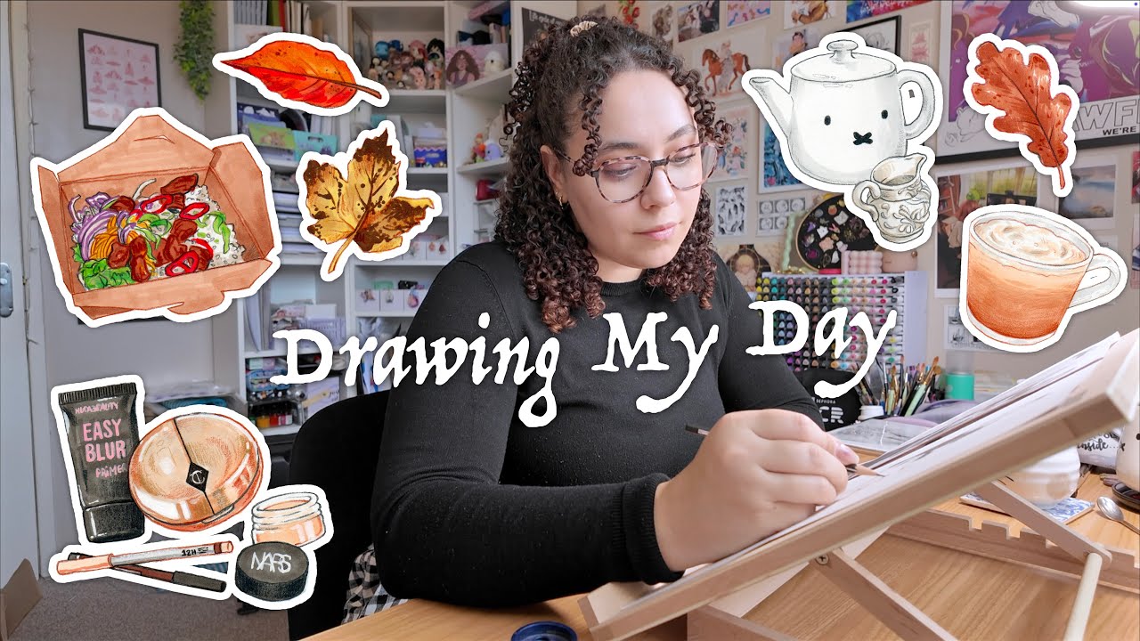 YouTube post by @Pypahsart for Kittl. Caption reads: Drawing My Day 🍁✨.