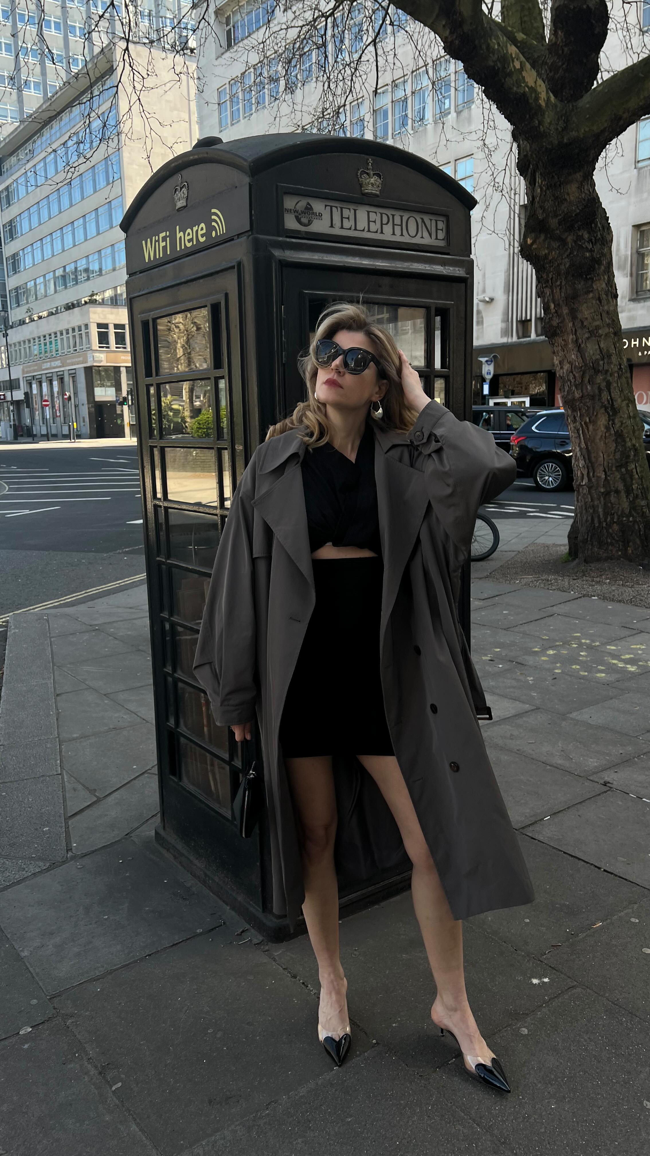 Instagram post by @evglamazon for SSENSE. Caption reads: [...] #insults #over40style #jacquemusdress....