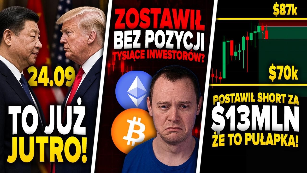 YouTube post by @swiat.krypto for Ledger. Caption reads: He Bet $13 MILLION That This Breakout Is a Trap.