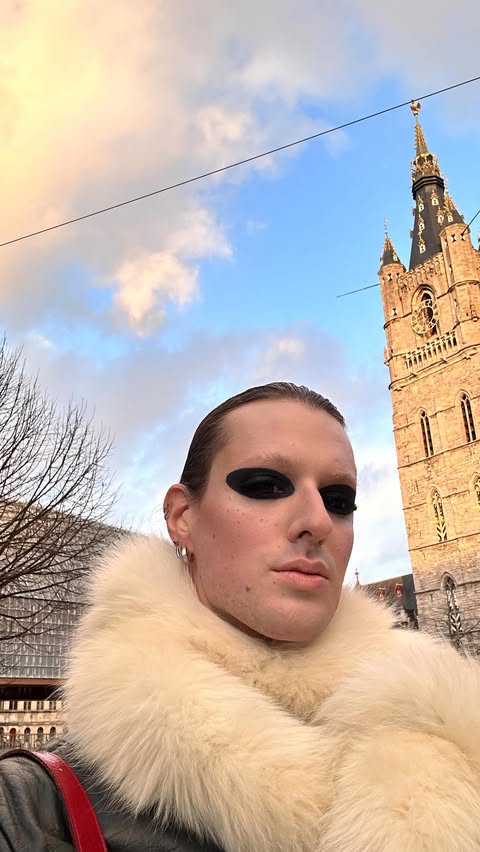 Instagram post by @joppe_dc for RICK OWENS ONLINE. Caption reads: [...] look that debuted at the FW23....