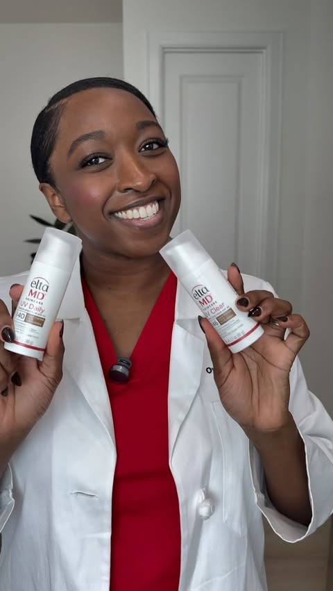 Instagram post by @oyetewa for EltaMD. Caption reads: [...] professional sunscreen brand!....