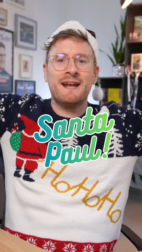 Instagram post by @ptcomedy for Live Nation. Caption reads: Merry Christmas! Santa Paul is here to gift you....