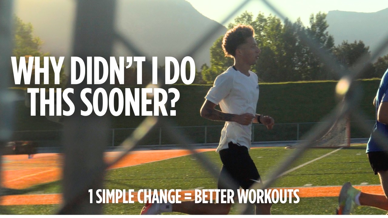 YouTube post by @AdamWoodRuns for Ucan. Caption reads: [...] INSTAGRAM: TIK TOK: STRAVA: / strava UCAN....