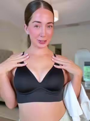 TikTok post by @anniedanner for Maidenform. Caption reads: @MaidenformOfficial 💛 #maidenform #comfortbra....
