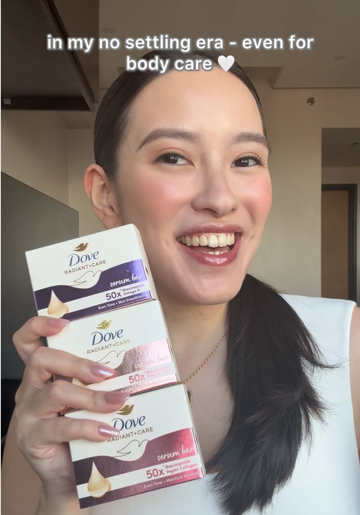 TikTok post by @beaarboleda for Unilever. Caption reads: [...] and gets the job done! (with regular use).....